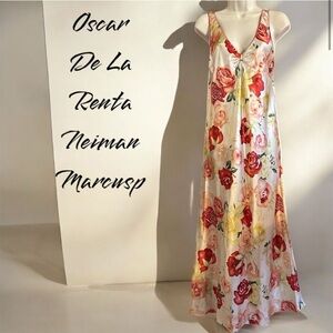 Oscar De La Renta Floral Maxi Dress